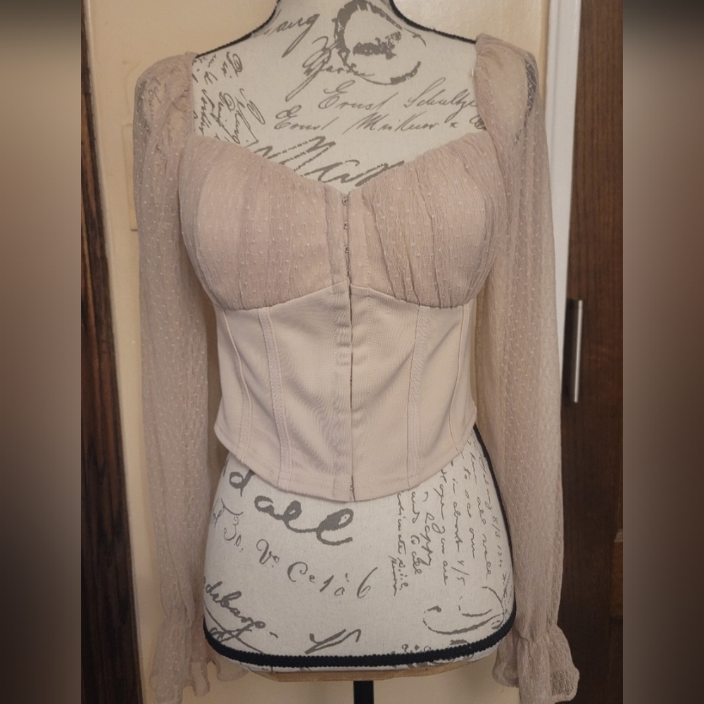 Windsor Corset Long Sleeve Top size M
